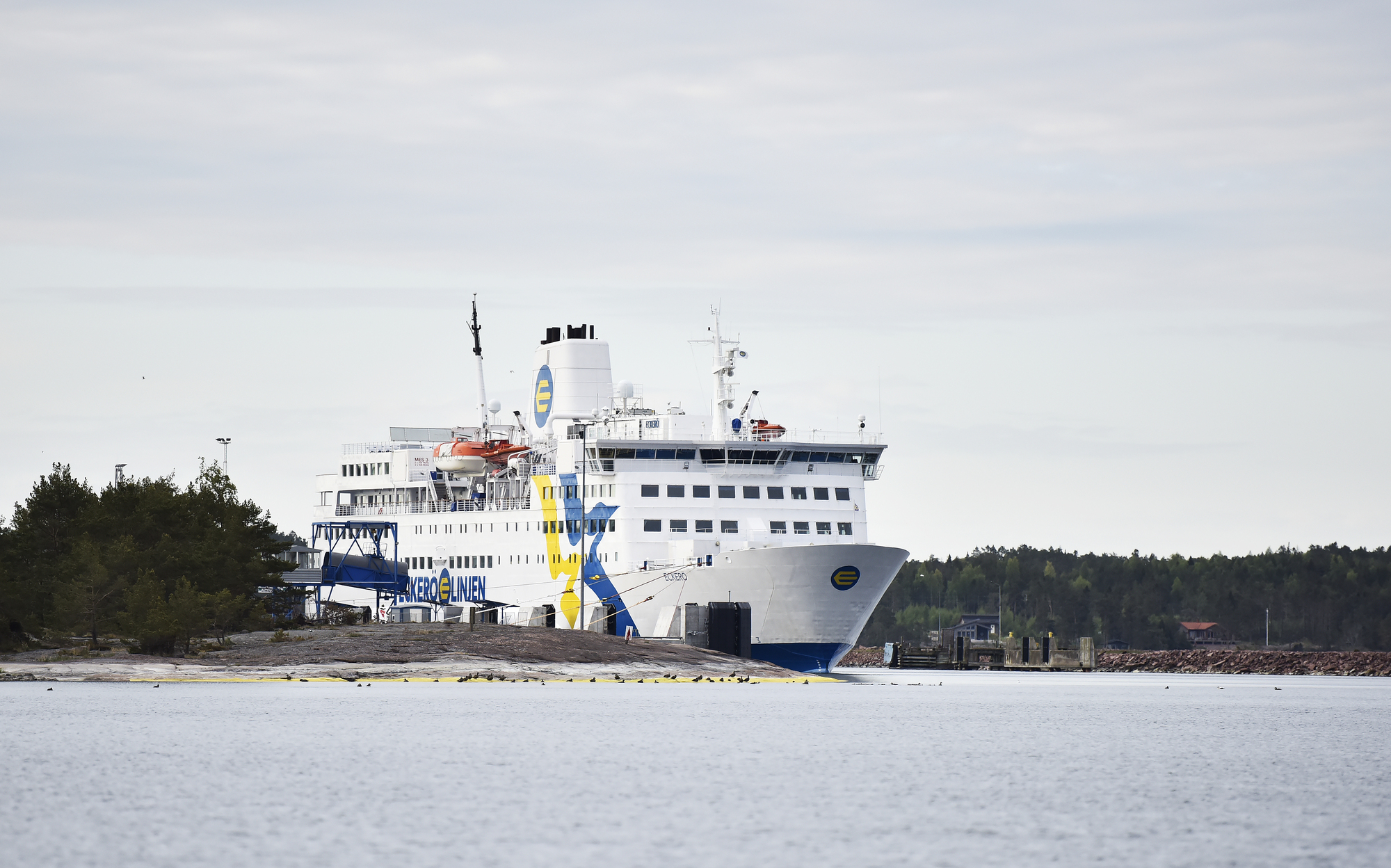 Kortare köer med enklare mat på Eckerölinjen | Nya Åland